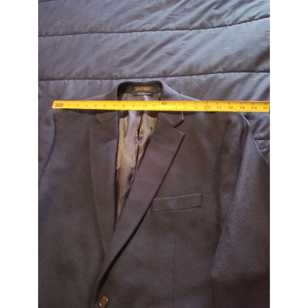 Lauren Ralph Lauren Mens Blazer Charcoal Navy Jacket Silk Wool & Cashmere 46R - Picture 5 of 8